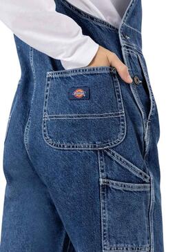 Salopette Dickies Classic Denim Bleu Pour Femme