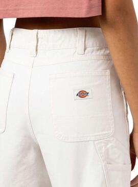 Pantalon en toile de canard blanc pour femme de Dickies