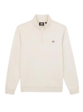 Sweatshirt Dickies Oakport Quarter Zip Beige pour Homme