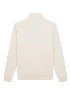 Sweatshirt Dickies Oakport Quarter Zip Beige pour Homme