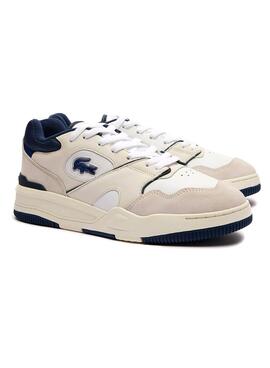 Chaussures Lacoste Lineshot en cuir beige