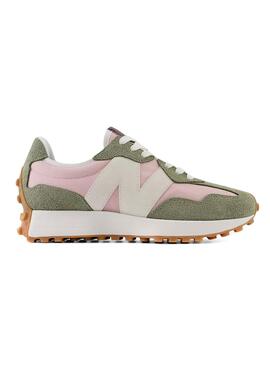 Chaussures New Balance 327 Vert Rose Pour Femme