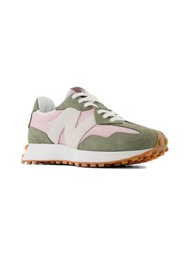 Chaussures New Balance 327 Vert Rose Pour Femme