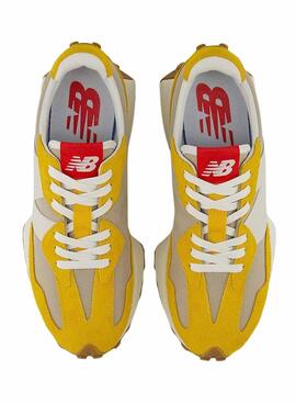 Chaussures New Balance 327 rétro jaune pour homme