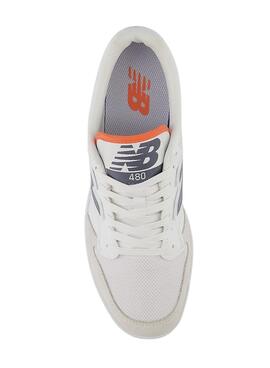 Chaussures New Balance 480 Blanc Gris pour Homme