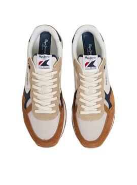 Chaussures Pepe Jeans Brit Mix Marron pour Homme