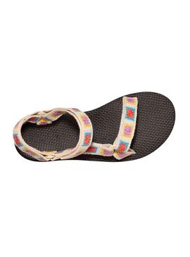 Sandales plateforme en crochet multicolores Teva Universal