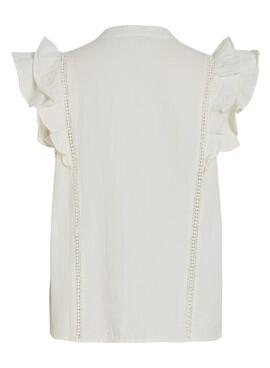 Top Vila Tovan Blanco Pour Femme