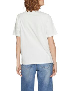 T-shirt Vila Sybil Revolt Blanc Pour Femme