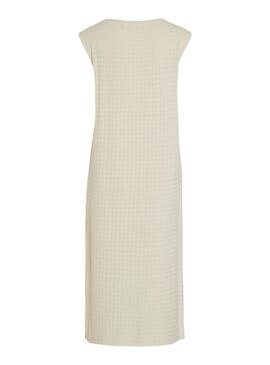 Robe Vila Brenda Beige pour Femme