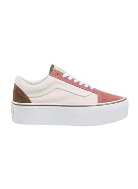 Chaussures Vans Old Skool Plateforme Rose Pour Femme