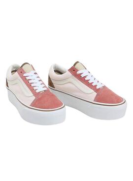 Chaussures Vans Old Skool Plateforme Rose Pour Femme