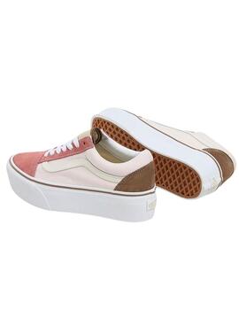 Chaussures Vans Old Skool Plateforme Rose Pour Femme