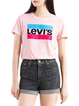 T-Shirt Levis Perfect Graphic Rose Femme
