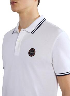 Polo Napapijri E-Macas Blanco Pour Homme
