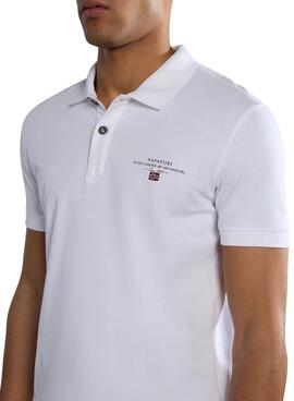 Chemise Polo Napapijri Elbas Blanc Pour Homme