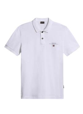 Chemise Polo Napapijri Elbas Blanc Pour Homme