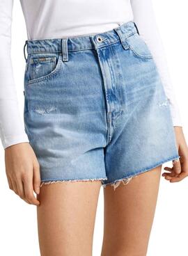 Shorts Pepe Jeans Denim A-Line Rotos Pour Femme