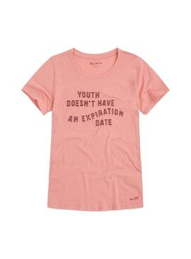 T-Shirt Pepe Jeans Clover Pink Femme