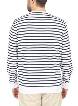 Sweat-shirt El Pulpo Imprimé Hawaïen Blanc Homme