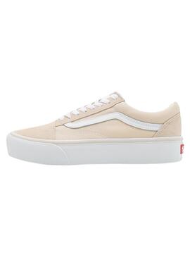 Chaussures Vans Old Skool beige pour Femme