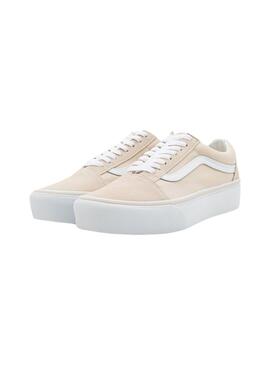 Chaussures Vans Old Skool beige pour Femme