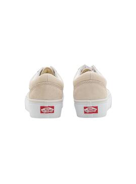 Chaussures Vans Old Skool beige pour Femme