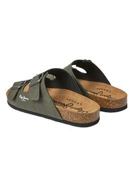 Sandales Pepe Jeans Kansas Vertes pour Homme