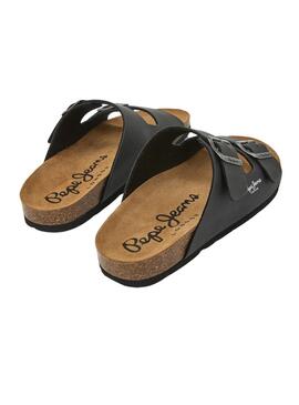 Sandales Pepe Jeans Kansas Noir pour Homme