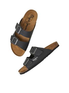 Sandales Pepe Jeans Kansas Noir pour Homme