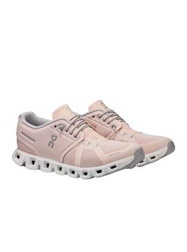 Chaussures de course On Running Cloud 5 Rose pour Femme