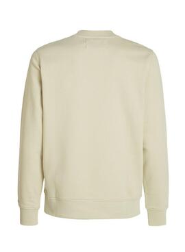 Sweat à capuche Calvin Klein Embro Badge Vert pour Homme.