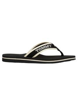 Tongs Tommy Hilfiger Webbing Noir Pour Femme