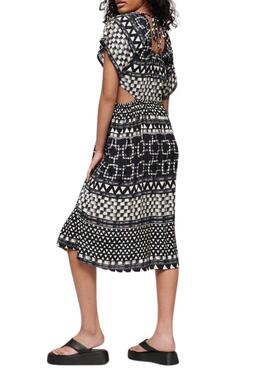 Robe Superdry Shirbori noire pour femme