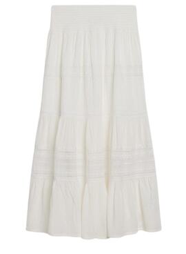 Jupe Superdry Ibiza Maxi Blanc pour Femme