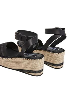 Sandales Pepe Jeans Witney Cross Noires Pour Femme