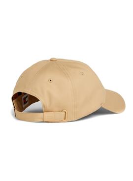 Casquette Tommy Jeans Elongated Flag en beige