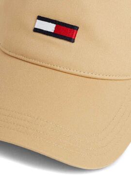 Casquette Tommy Jeans Elongated Flag en beige