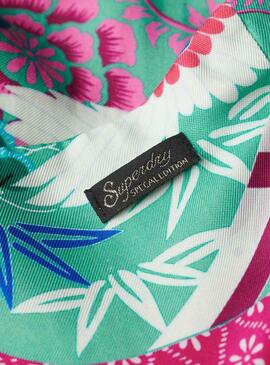 Combinaison de soirée Superdry Cami Turquoise et Rose pour femme