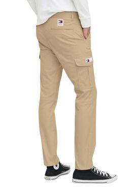 Pantalon Tommy Jeans Austin Cargo Beige Pour Homme