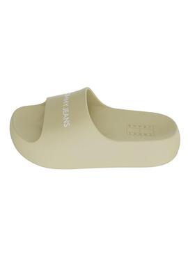 Sandales Tommy Jeans Chunky Flatform jaune pour femme