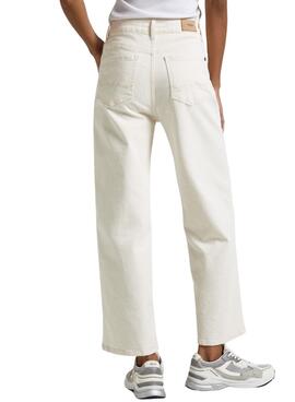 Jean large blanc pour femme de la marque Pepe Jeans
