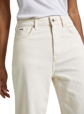 Jean large blanc pour femme de la marque Pepe Jeans