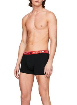 Paquet de 3 caleçons Tommy Jeans Trunk noir pour homme