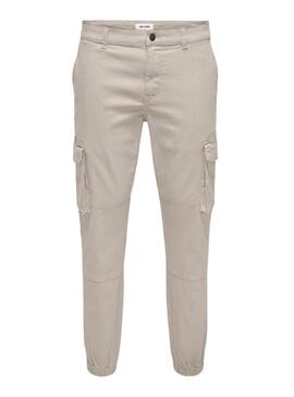 Pantalon Only and Sons Carter Beige pour Homme