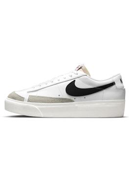 Chaussures Nike Blazer Low Platform Blanche Pour Femme