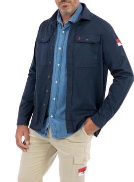 Chemise surchemise El Pulpo à Deux Poches Marine Pour Homme