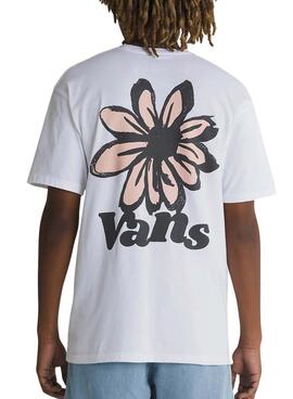 Camiseta Vans Brush Petal Blanco Pour Homme