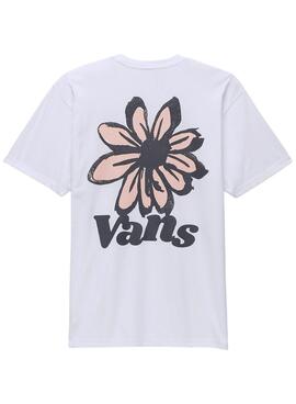 Camiseta Vans Brush Petal Blanco Pour Homme