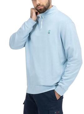 Sudadera El Pulpo Perkins Patch Bleu Pour Homme